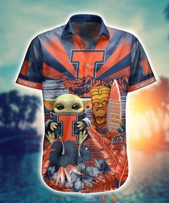 Illinois Fighting Illini Baby Yoda NCAA Hawaiian Shirt