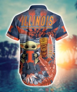 Illinois Fighting Illini Baby Yoda NCAA Hawaiian Shirt