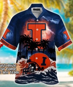 Illinois Fighting Illini NCAA Best Hawaiian Shirt Ever- Customize Any Team Any League