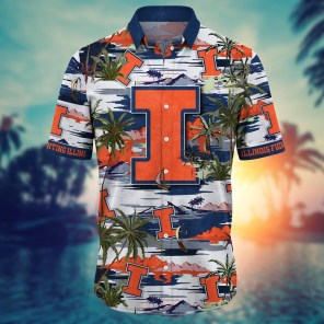 Illinois Fighting Illini NCAA Flower Hawaii Shirt For Fans Ver 10