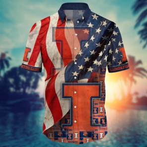 Illinois Fighting Illini NCAA Flower Hawaii Shirt For Fans Ver 11