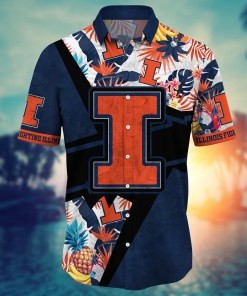 Illinois Fighting Illini NCAA Flower Hawaii Shirt For Fans Ver 12
