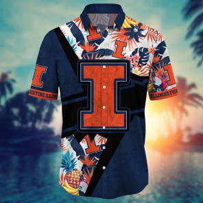 Illinois Fighting Illini NCAA Flower Hawaii Shirt For Fans Ver 12
