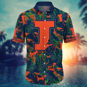 Illinois Fighting Illini NCAA Flower Hawaii Shirt For Fans Ver 14