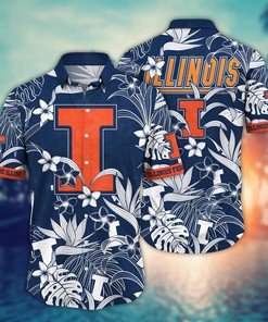 Illinois Fighting Illini NCAA Flower Hawaii Shirt For Fans Ver 15