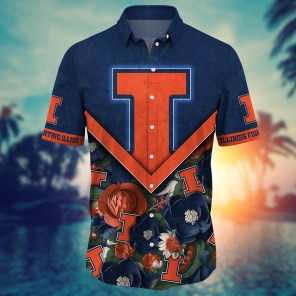 Illinois Fighting Illini NCAA Flower Hawaii Shirt For Fans Ver 16