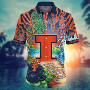 Illinois Fighting Illini NCAA Flower Hawaii Shirt For Fans Ver 19