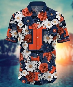 Illinois Fighting Illini NCAA Flower Hawaii Shirt For Fans Ver 22