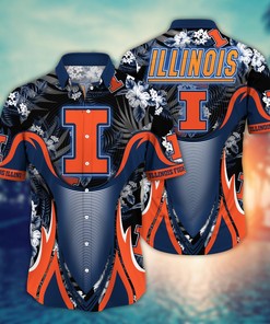 Illinois Fighting Illini NCAA Flower Hawaii Shirt For Fans Ver 23