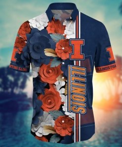 Illinois Fighting Illini NCAA Flower Hawaii Shirt For Fans Ver 25