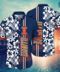 Illinois Fighting Illini NCAA Flower Hawaii Shirt For Fans Ver 26