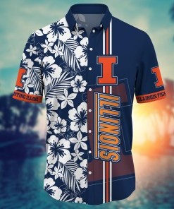 Illinois Fighting Illini NCAA Flower Hawaii Shirt For Fans Ver 26