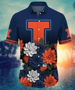 Illinois Fighting Illini NCAA Flower Hawaii Shirt For Fans Ver 27