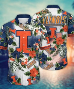 Illinois Fighting Illini NCAA Flower Hawaii Shirt For Fans Ver 29
