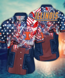 Illinois Fighting Illini NCAA Flower Hawaii Shirt For Fans Ver 30