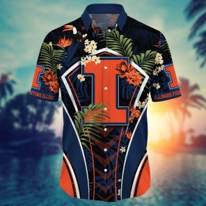 Illinois Fighting Illini NCAA Flower Hawaii Shirt For Fans Ver 31