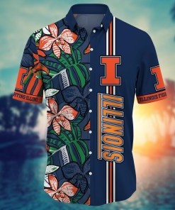 Illinois Fighting Illini NCAA Flower Hawaii Shirt For Fans Ver 34
