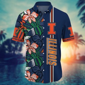 Illinois Fighting Illini NCAA Flower Hawaii Shirt For Fans Ver 34