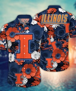 Illinois Fighting Illini NCAA Flower Hawaii Shirt For Fans Ver 35