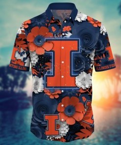 Illinois Fighting Illini NCAA Flower Hawaii Shirt For Fans Ver 35
