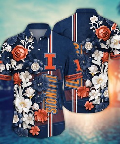 Illinois Fighting Illini NCAA Flower Hawaii Shirt For Fans Ver 37