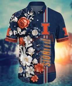 Illinois Fighting Illini NCAA Flower Hawaii Shirt For Fans Ver 37