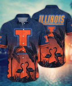 Illinois Fighting Illini NCAA Flower Hawaii Shirt For Fans Ver 9