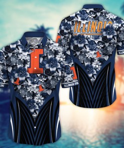 Illinois Fighting Illini NCAA Hawaiian Shirt, Aloha Shirt Ver 1