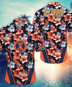 Illinois Fighting Illini NCAA Hawaiian Shirt, Aloha Shirt Ver 2