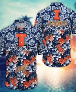 Illinois Fighting Illini NCAA Hawaiian Shirt Gift For Fan