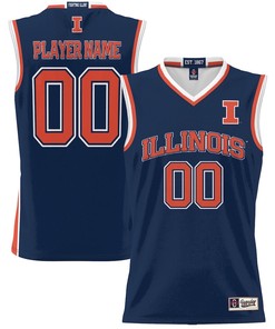 Illinois Fighting Illini NIL Men Basketball Custom Jersey - Navy