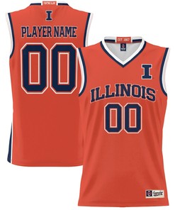Illinois Fighting Illini NIL Men Basketball Custom Jersey - Orange