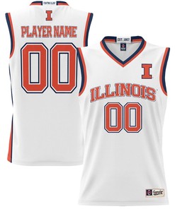 Illinois Fighting Illini NIL Men Basketball Custom Jersey - White