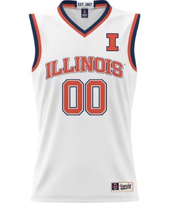 Illinois Fighting Illini NIL Men Basketball Custom Jersey - White