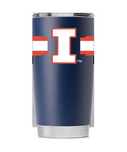 Illinois Navy Tumbler with Stripes - Stylish Design, Perfect for On-the-Go