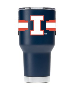 Illinois Navy Tumbler with Stripes - Stylish Design, Perfect for On-the-Go