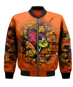 Illinois State Redbirds Bomber Jacket Camouflage Vintage  - NCAA