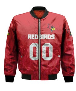 Illinois State Redbirds Bomber Jacket Logo Sport Ombre  - NCAA