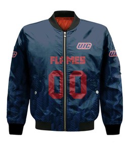 Illinois-Chicago Flames Bomber Jacket Logo Sport Ombre  - NCAA
