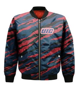 Illinois-Chicago Flames Bomber Jacket Sport Style Keep Go On - NCAA