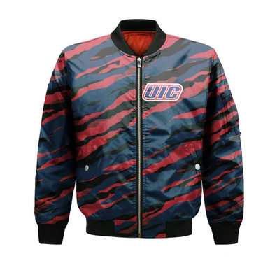 Illinois-Chicago Flames Bomber Jacket Sport Style Keep Go On - NCAA