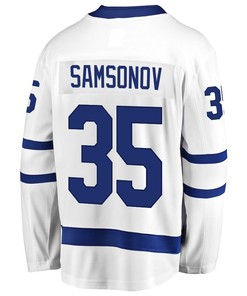 Ilya Samsonov 35 Toronto Maple Leafs Stanley Cup 2023 Playoffs Patch Away Breakaway Men Jersey - White
