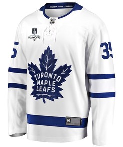 Ilya Samsonov 35 Toronto Maple Leafs Stanley Cup 2023 Playoffs Patch Away Breakaway Men Jersey - White