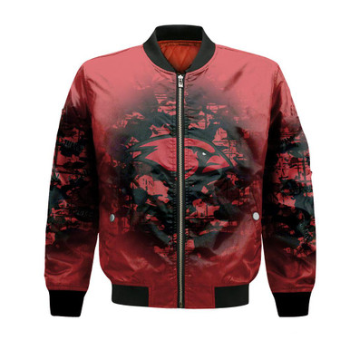 Incarnate Word Cardinals Bomber Jacket Camouflage Vintage - NCAA