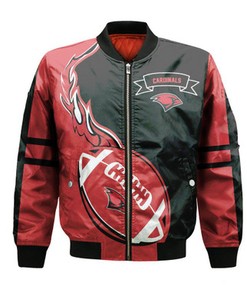Incarnate Word Cardinals Bomber Jacket Flame Ball - NCAA