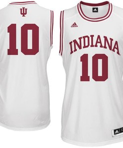 Indiana Hoosiers 10 Basketball Men Jersey - White