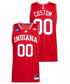 Indiana Hoosiers 2022 March Madness Elite Basketball Men Custom Jersey - Red