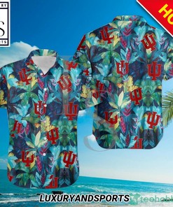 Indiana Hoosiers Floral Tropical Hawaiian Shirt