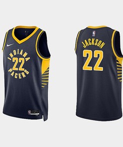 Indiana Pacers 22 Isaiah Jackson 2022-23 Icon Edition Black Men Jersey