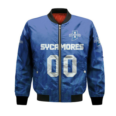 Indiana State Sycamores Bomber Jacket Logo Sport Ombre - NCAA